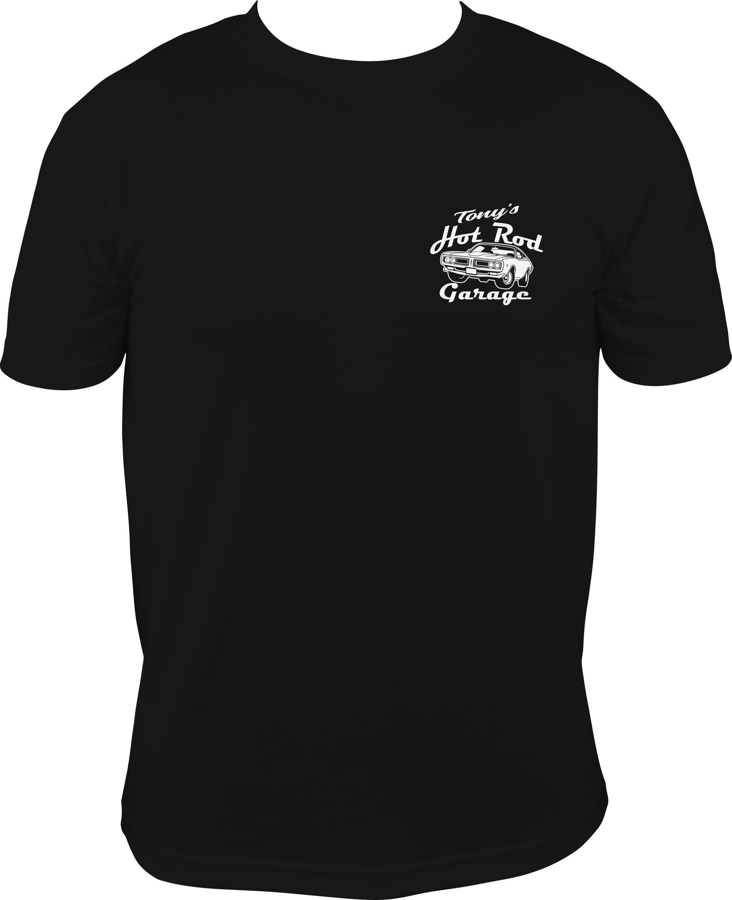 Tony's Hot Rod Garage Short Sleeve T-Shirt Drag Racing, No Second Chances